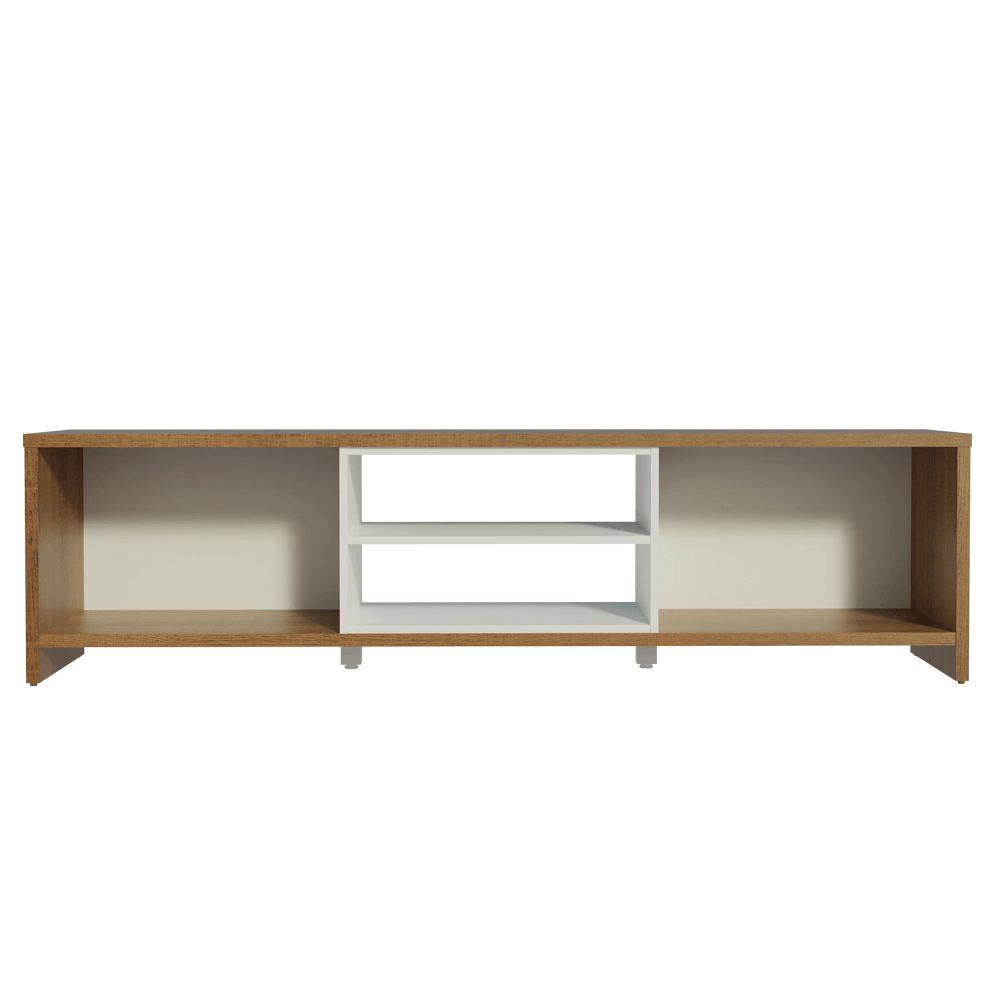 Rack para TV até 80 Polegadas 180cm 2 Portas Rustic/Branco Linz Madesa
