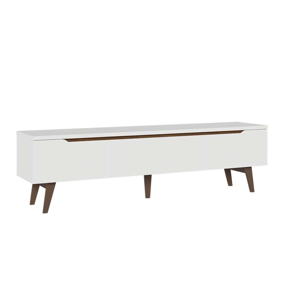 Rack para TV até 80 Polegadas 180cm 2 Portas 1 Gaveta Branco/Rustic Doha Madesa