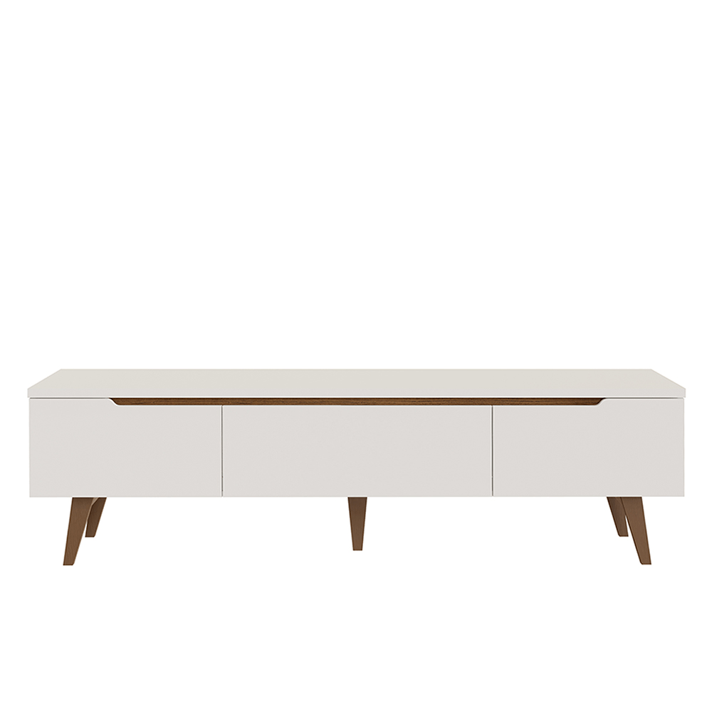 Rack para TV até 80 Polegadas 180cm 2 Portas 1 Gaveta Branco/Rustic Toronto Madesa