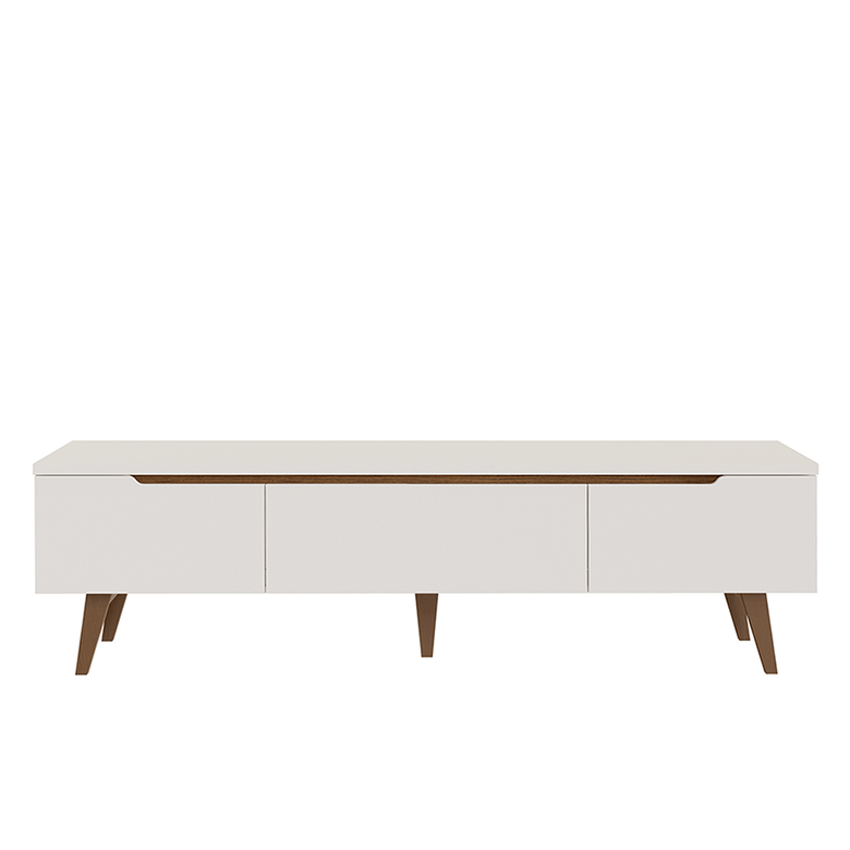 Rack para TV até 80 Polegadas 180cm 2 Portas 1 Gaveta Branco/Rustic Toronto Madesa