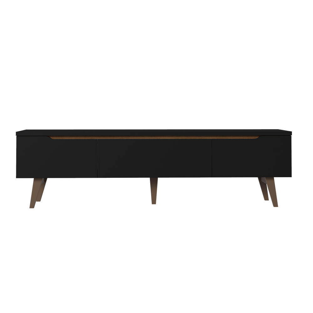 Rack para TV até 80 Polegadas 180cm 2 Portas 1 Gaveta Preto/Rustic Toronto Madesa