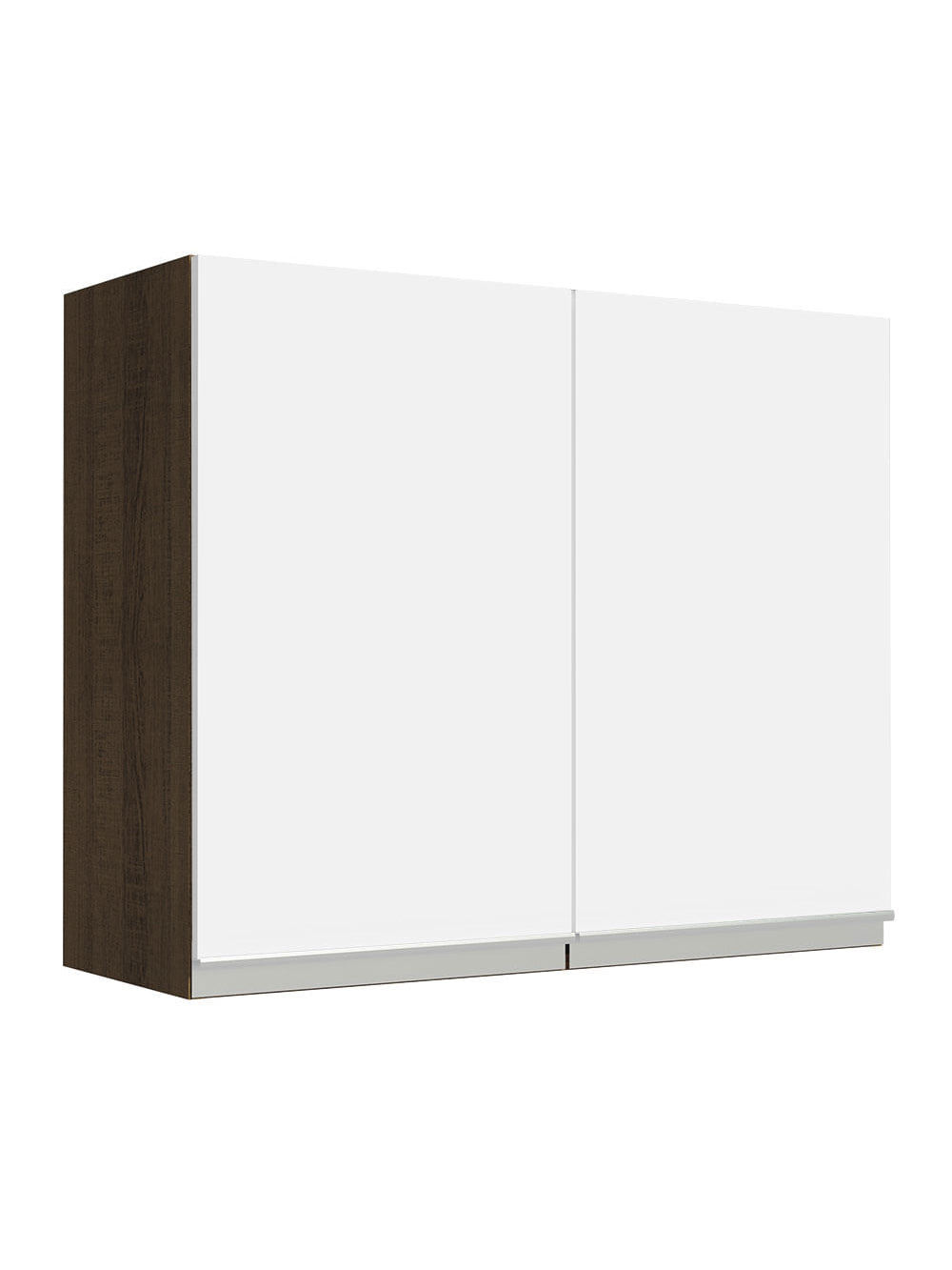 Armário Aéreo Madesa Glamy 80 cm 2 Portas Rustic/Branco - Rustic/Branco