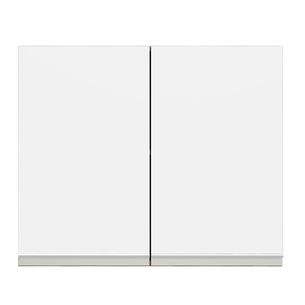 Armário Aéreo Madesa Glamy 80 cm 2 Portas Rustic/Branco
