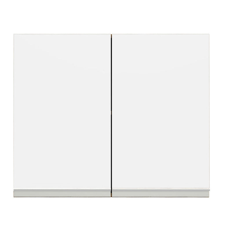 Armário Aéreo Madesa Glamy 80 cm 2 Portas Rustic/Branco