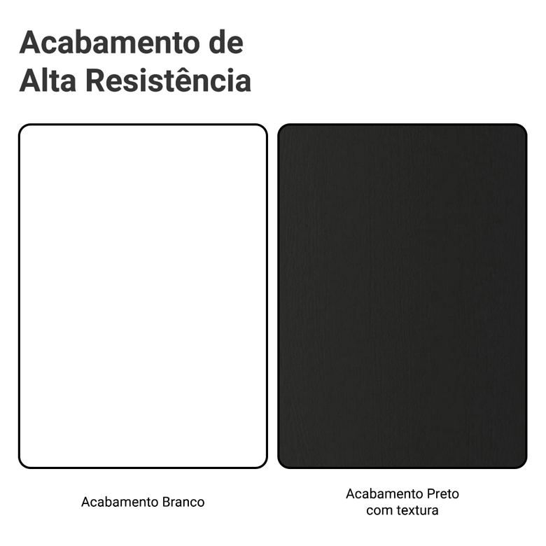 Guarda-Roupa Casal com Pés 3 Portas de Correr Branco/Preto Reno Madesa