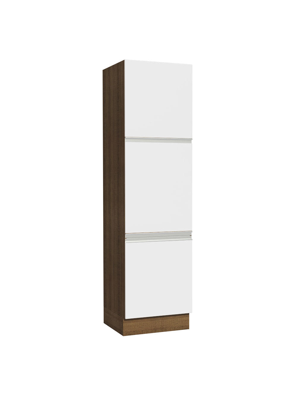Paneleiro Madesa Glamy 60 cm 3 Portas Rustic/Branco - Rustic/Branco