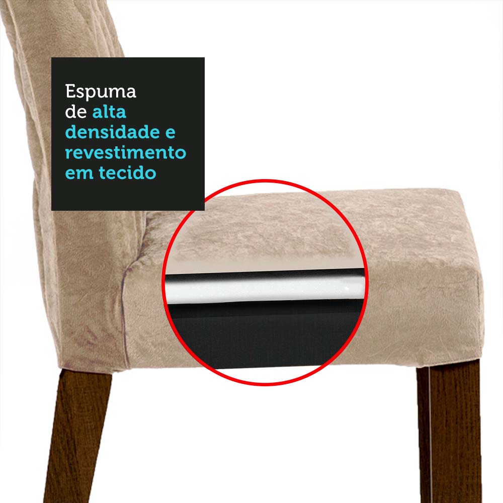 Conjunto Sala de Jantar Madesa Vivi Mesa Tampo de Madeira com 2 Cadeiras Rustic/Imperial