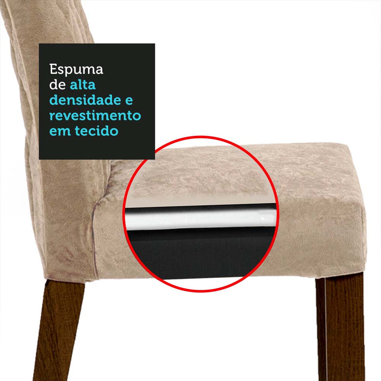 Conjunto Sala de Jantar Madesa Vivi Mesa Tampo de Madeira com 2 Cadeiras Rustic/Imperial