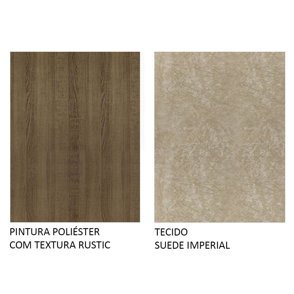 Conjunto Sala de Jantar Madesa Vivi Mesa Tampo de Madeira com 2 Cadeiras Rustic/Imperial