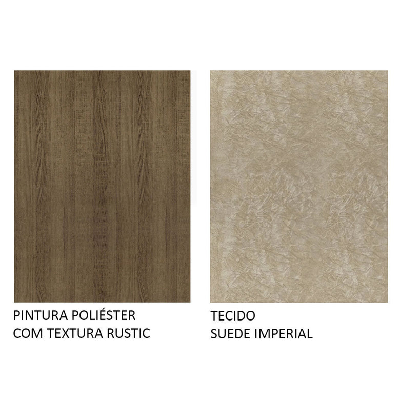 Conjunto Sala de Jantar Madesa Vivi Mesa Tampo de Madeira com 2 Cadeiras Rustic/Imperial