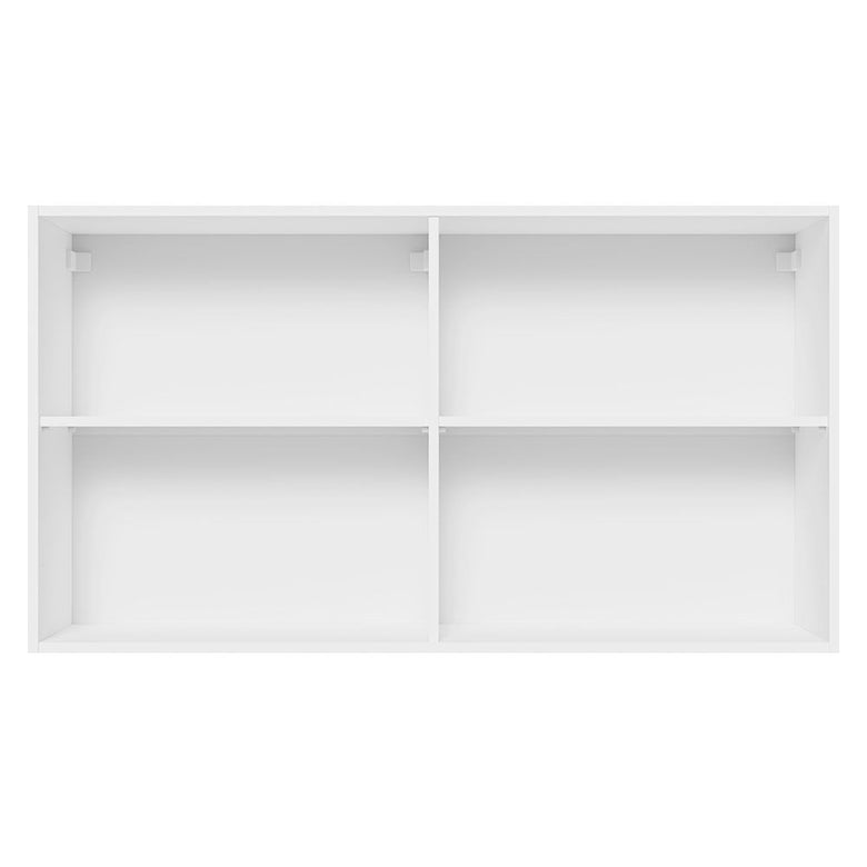 Armário Aéreo Madesa Acordes 100% MDF 120 cm 2 Portas Branco Brilho