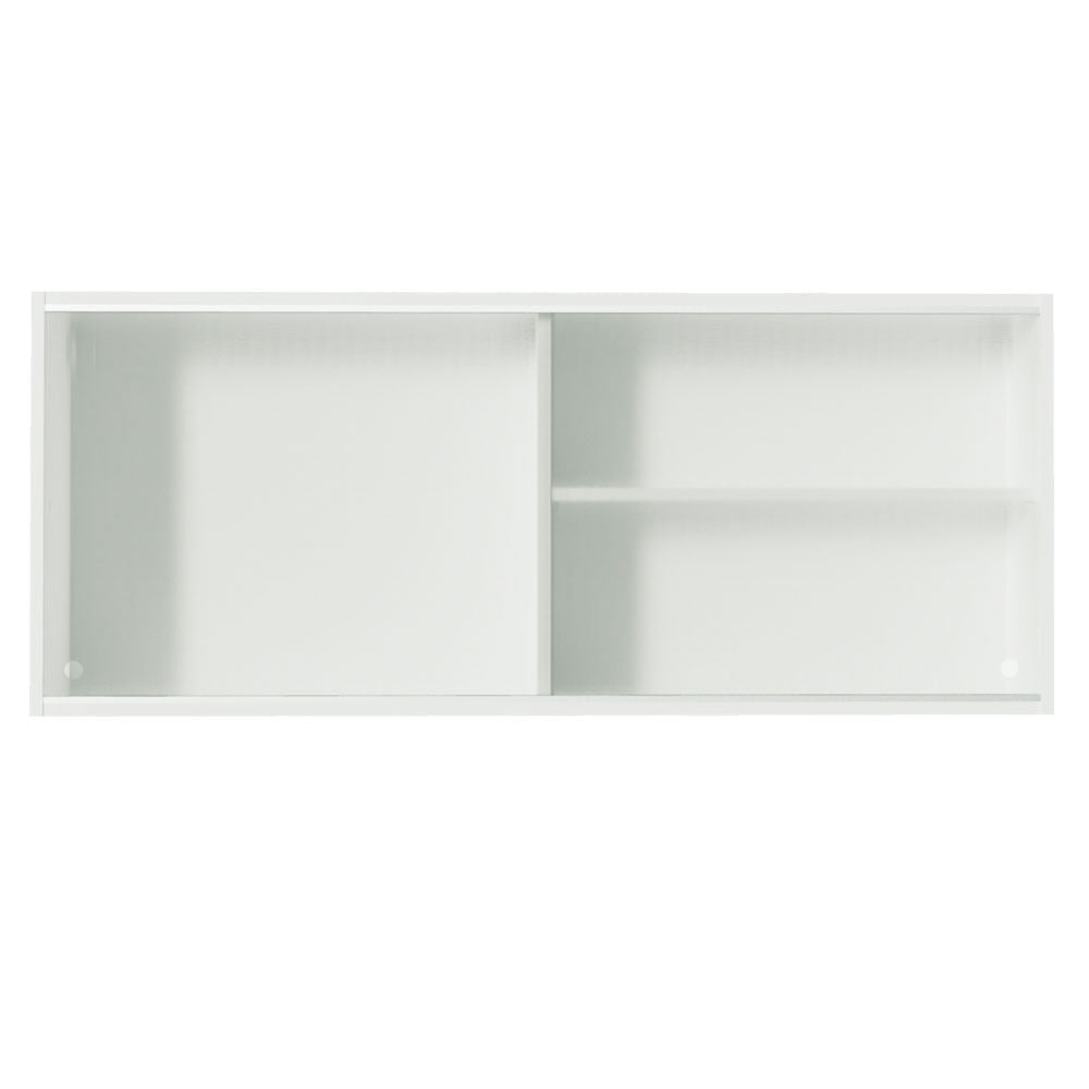 Armário Aéreo Madesa Acordes 100% MDF 2 Portas de Correr de Vidro Branco