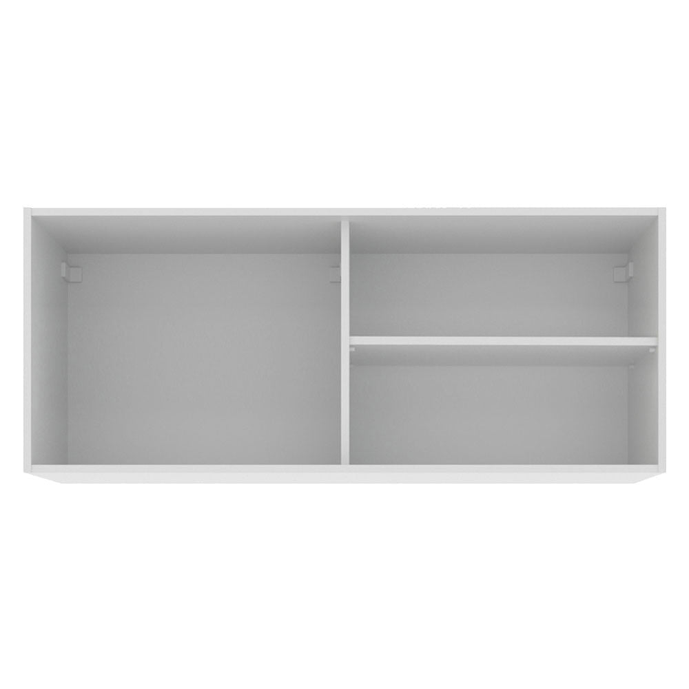 Armário Aéreo Madesa Acordes 100% MDF 2 Portas de Correr de Vidro Reflex Branco