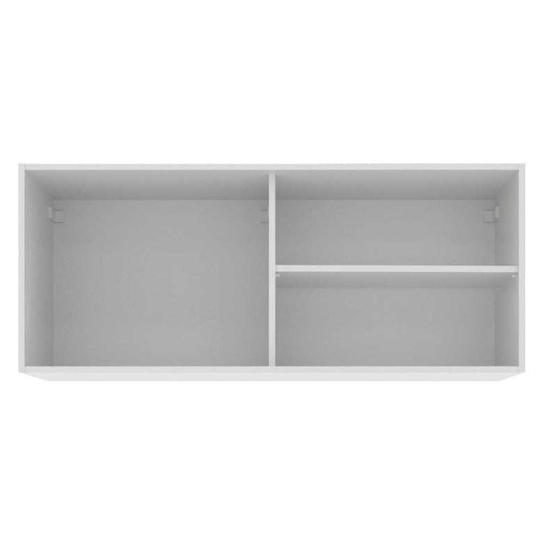 Armário Aéreo Madesa Acordes 100% MDF 2 Portas de Correr de Vidro Reflex Branco