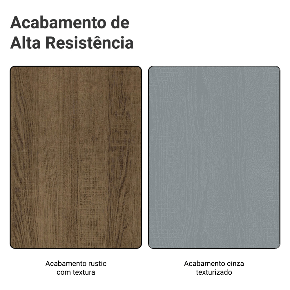 Armário Aéreo 100 cm 1 Porta Basculante Rustic/Cinza Agata Madesa