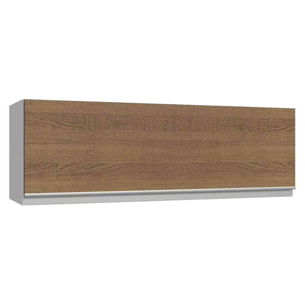 Armário Aéreo 100 cm 1 Porta Basculante Branco/Rustic Glamy Madesa - Branco/Rustic