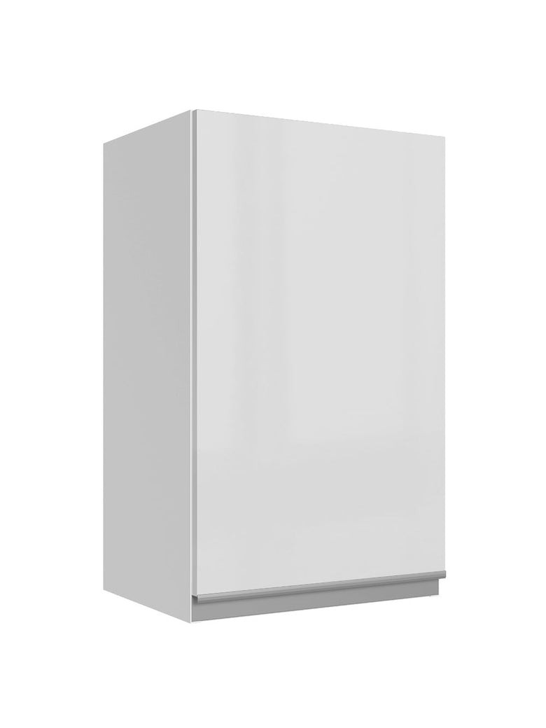 Armário Aéreo Madesa Acordes 100% MDF 40 cm 1 Porta Branco Brilho