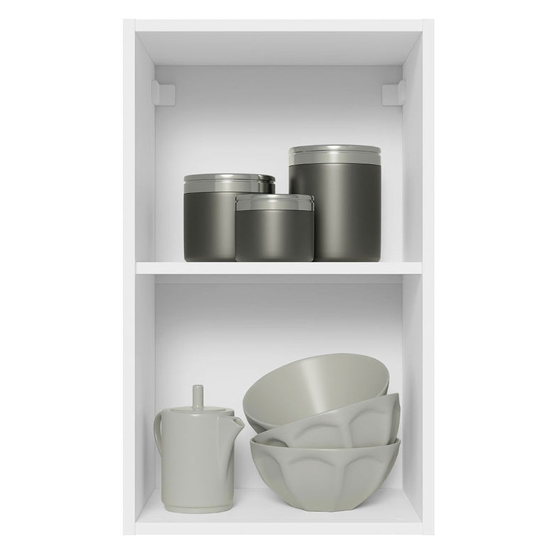 Armário Aéreo Madesa Acordes 100% MDF 40 cm 1 Porta Branco Brilho