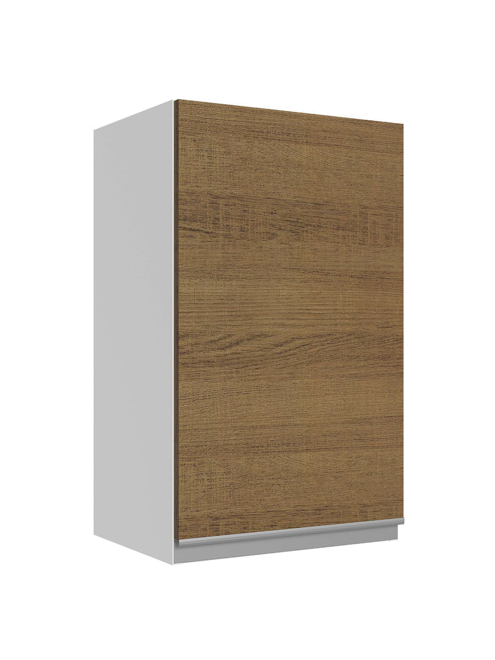 Armário Aéreo Madesa Acordes 100% MDF 40 cm 1 Porta Branco/Rustic - Branco/Rustic