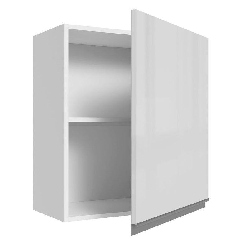 Armário Aéreo Madesa Acordes 100% MDF 60 cm 1 Porta Branco Brilho