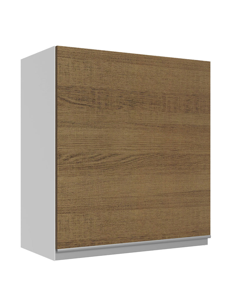 Armário Aéreo Madesa Acordes 100% MDF 60 cm 1 Porta Branco/Rustic