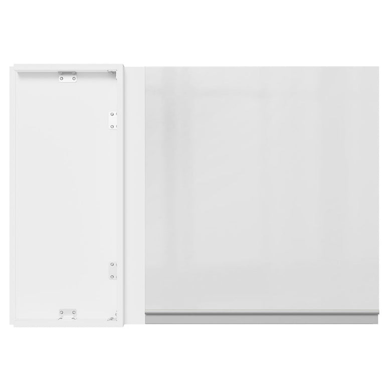 Armário Aéreo de Canto Madesa Acordes 100% MDF 1 Porta Branco Brilho