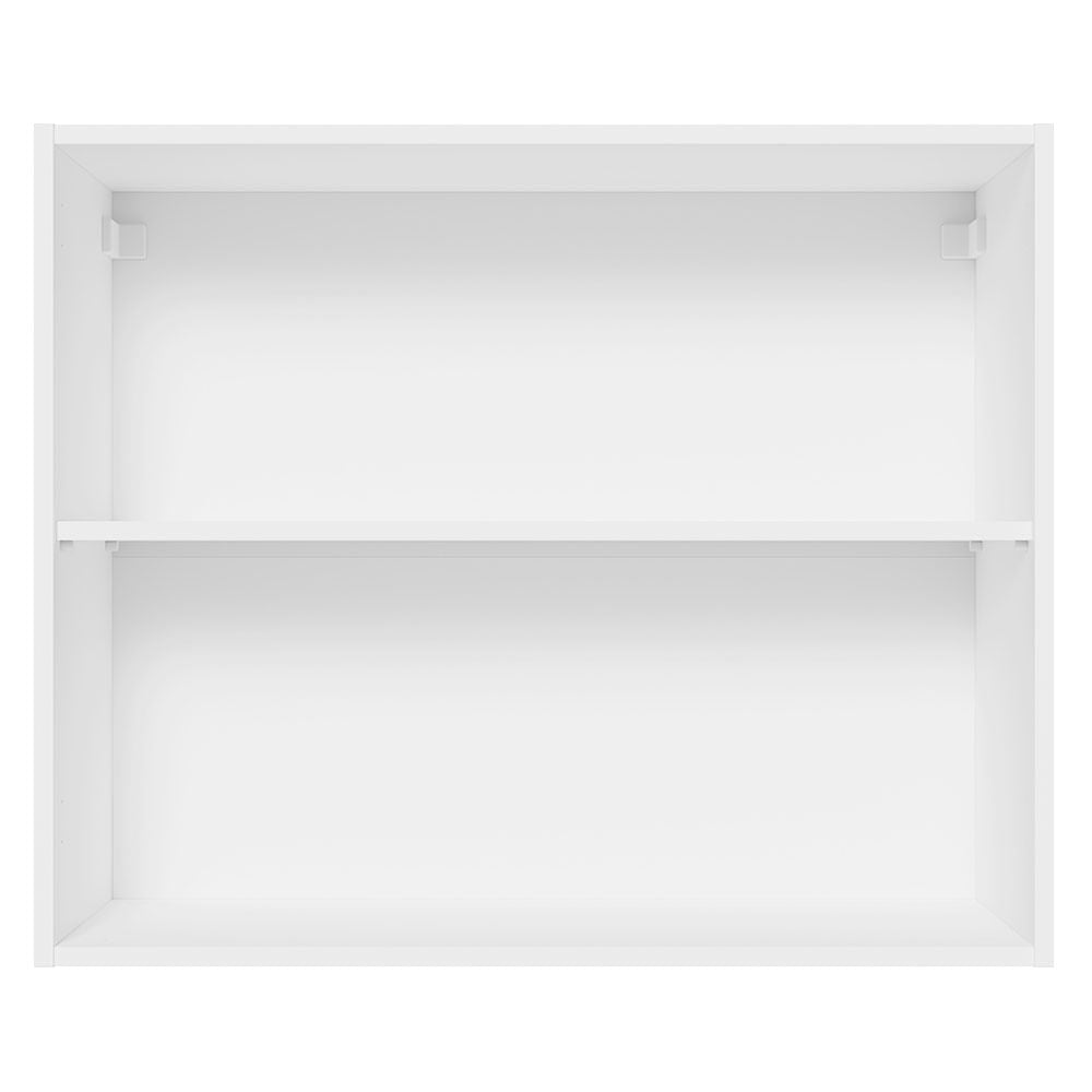 Armário Aéreo Madesa Acordes 100% MDF 80 cm 2 Portas Branco Brilho