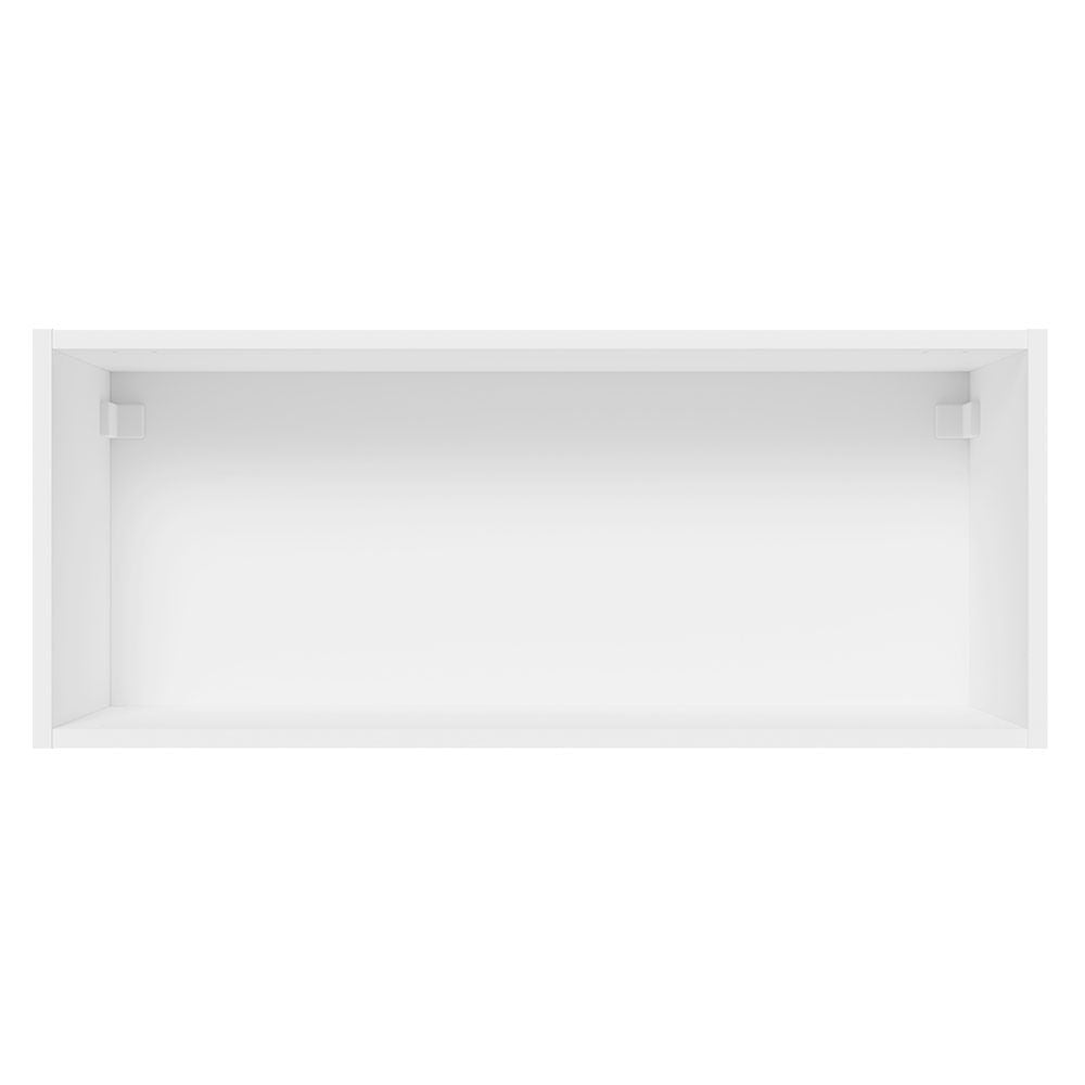 Armário Aéreo Madesa Acordes 100% MDF 80 cm 1 Porta Basculante Branco Brilho