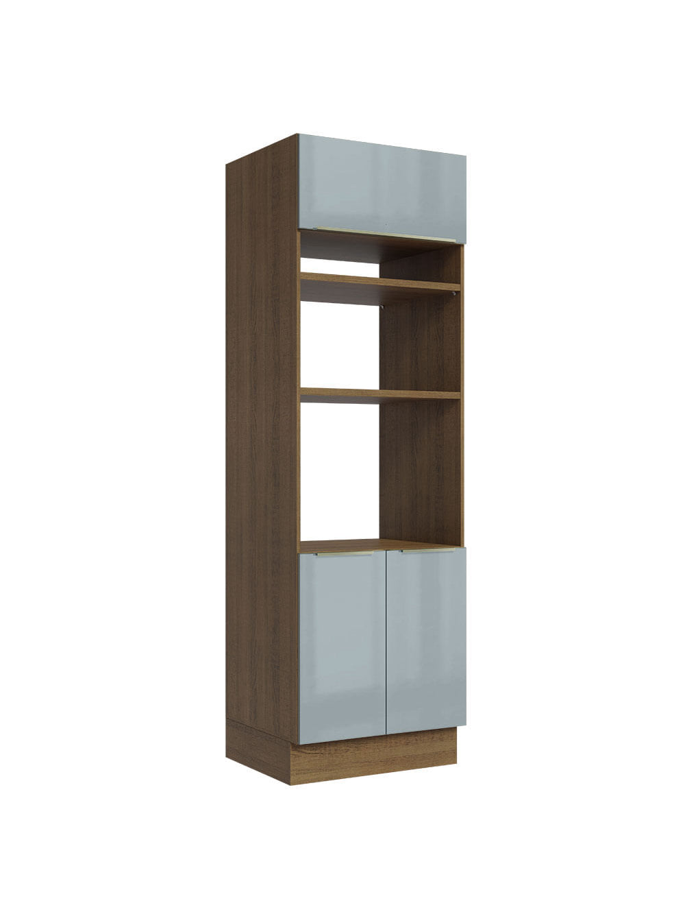 Torre Quente Madesa Lux 70 cm 3 Portas Rustic/Cinza - Rustic