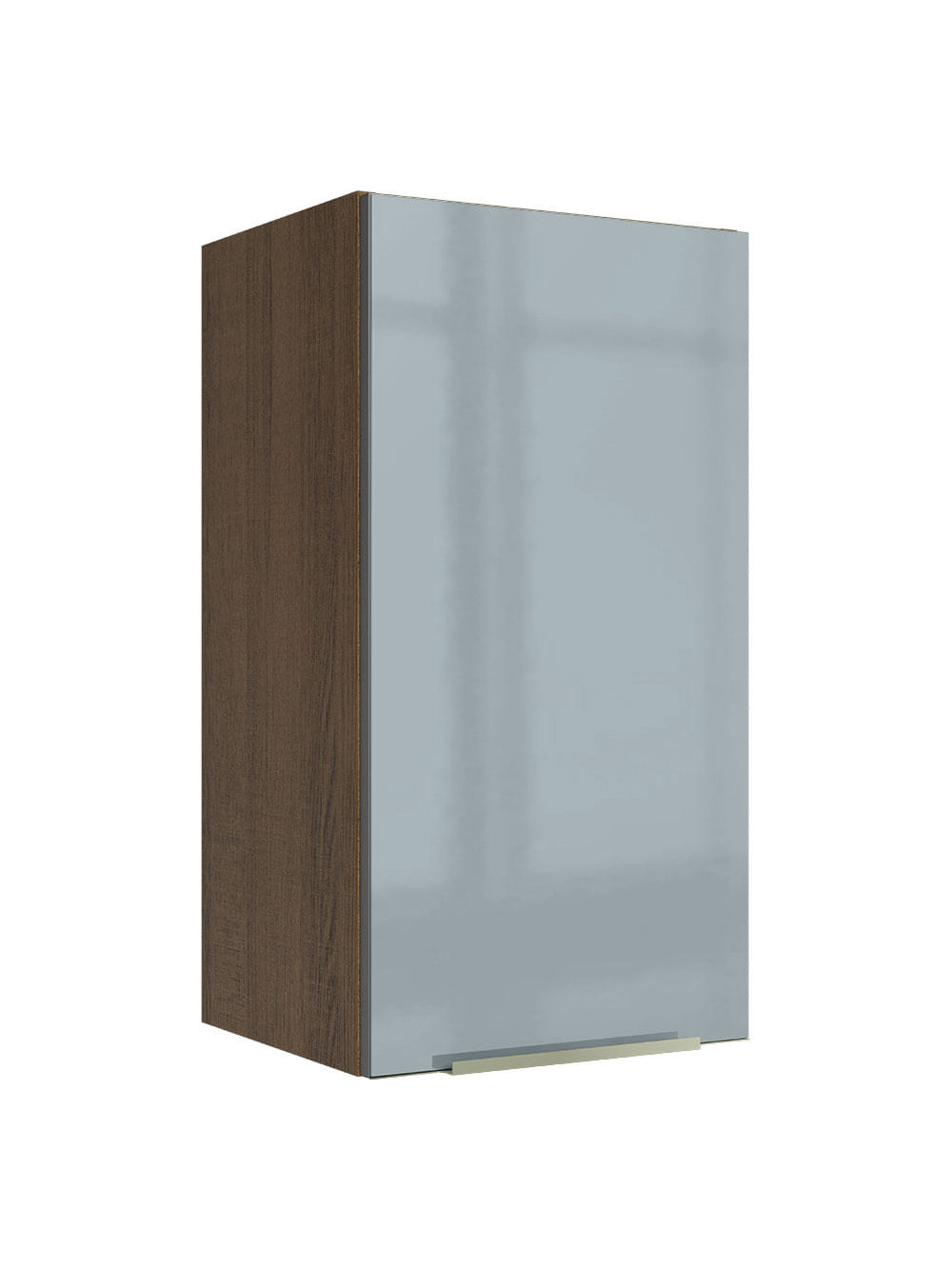 Armário Aéreo Madesa Lux 35 cm 1 Porta Rustic/Cinza - Rustic