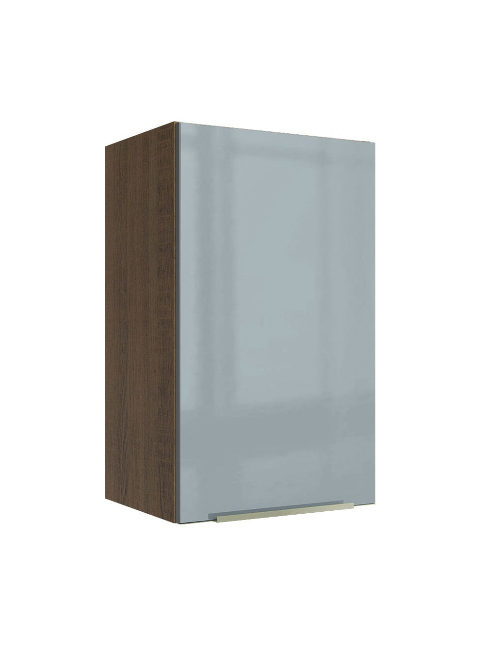 Armário Aéreo Madesa Lux 40 cm 1 Porta Rustic/Cinza - Rustic