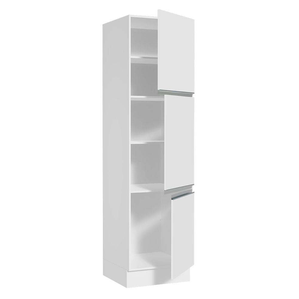 Paneleiro Madesa Glamy 60 cm 3 Portas Branco