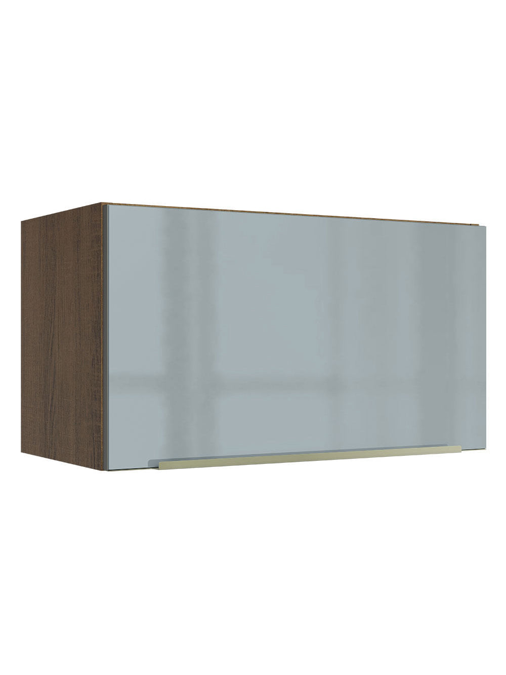 Armário Aéreo Madesa Lux 60 cm 1 Porta Basculante Rustic/Cinza - Rustic/Cinza