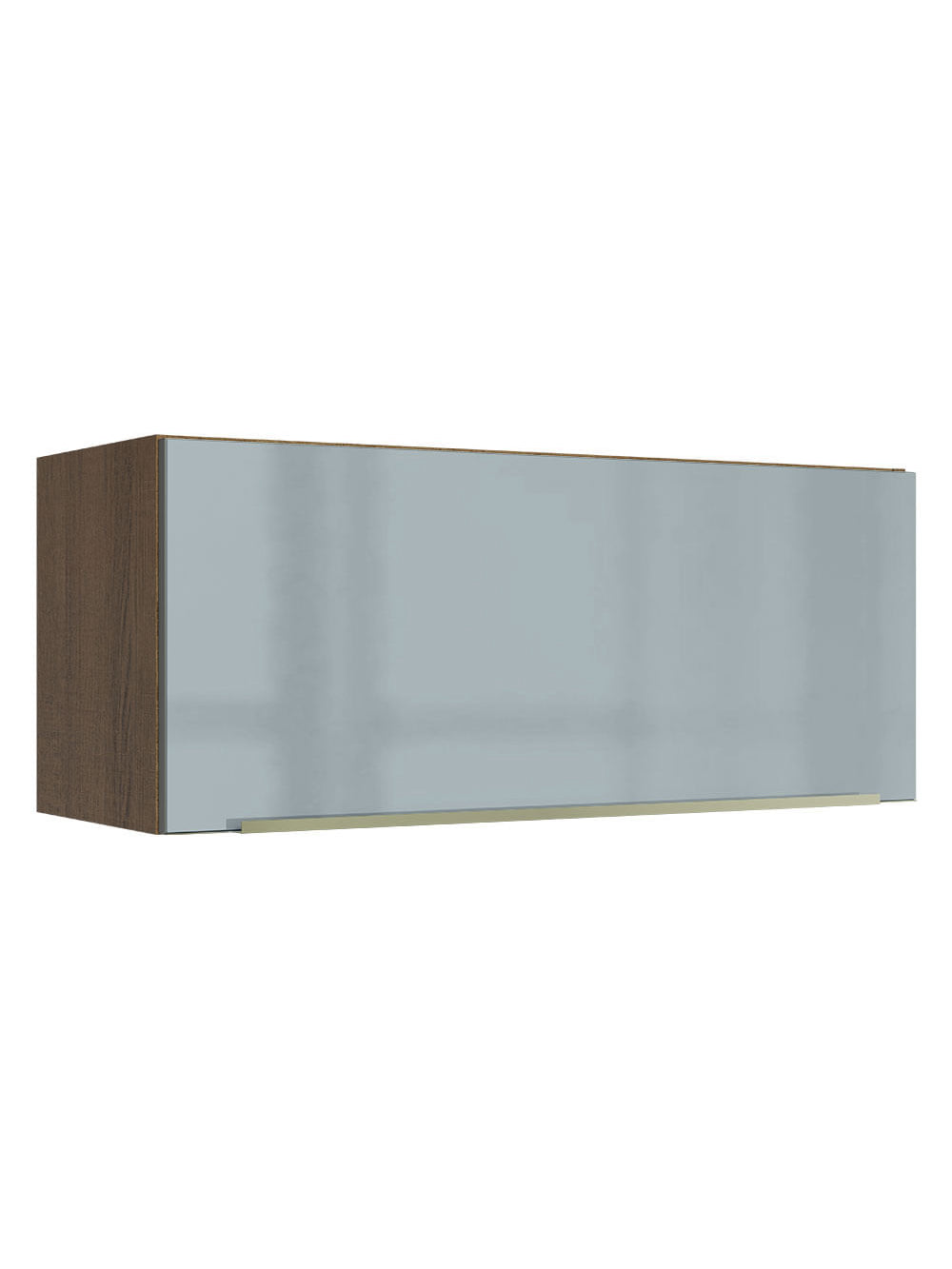 Armário Aéreo Madesa Lux 80 cm 1 Porta Basculante Rustic/Cinza - Rustic