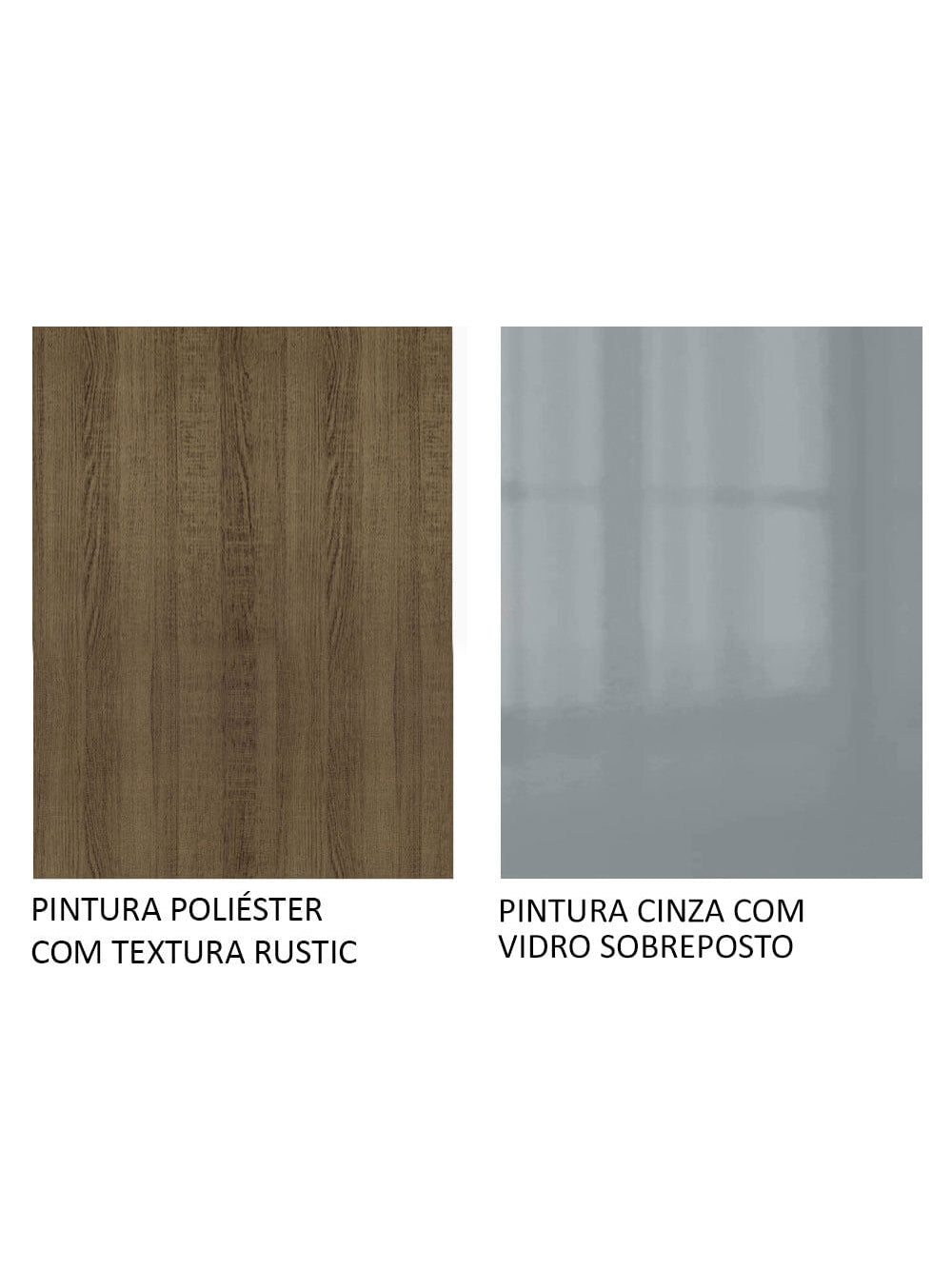 Armário Aéreo Madesa Lux 80 cm 1 Porta Basculante Rustic/Cinza