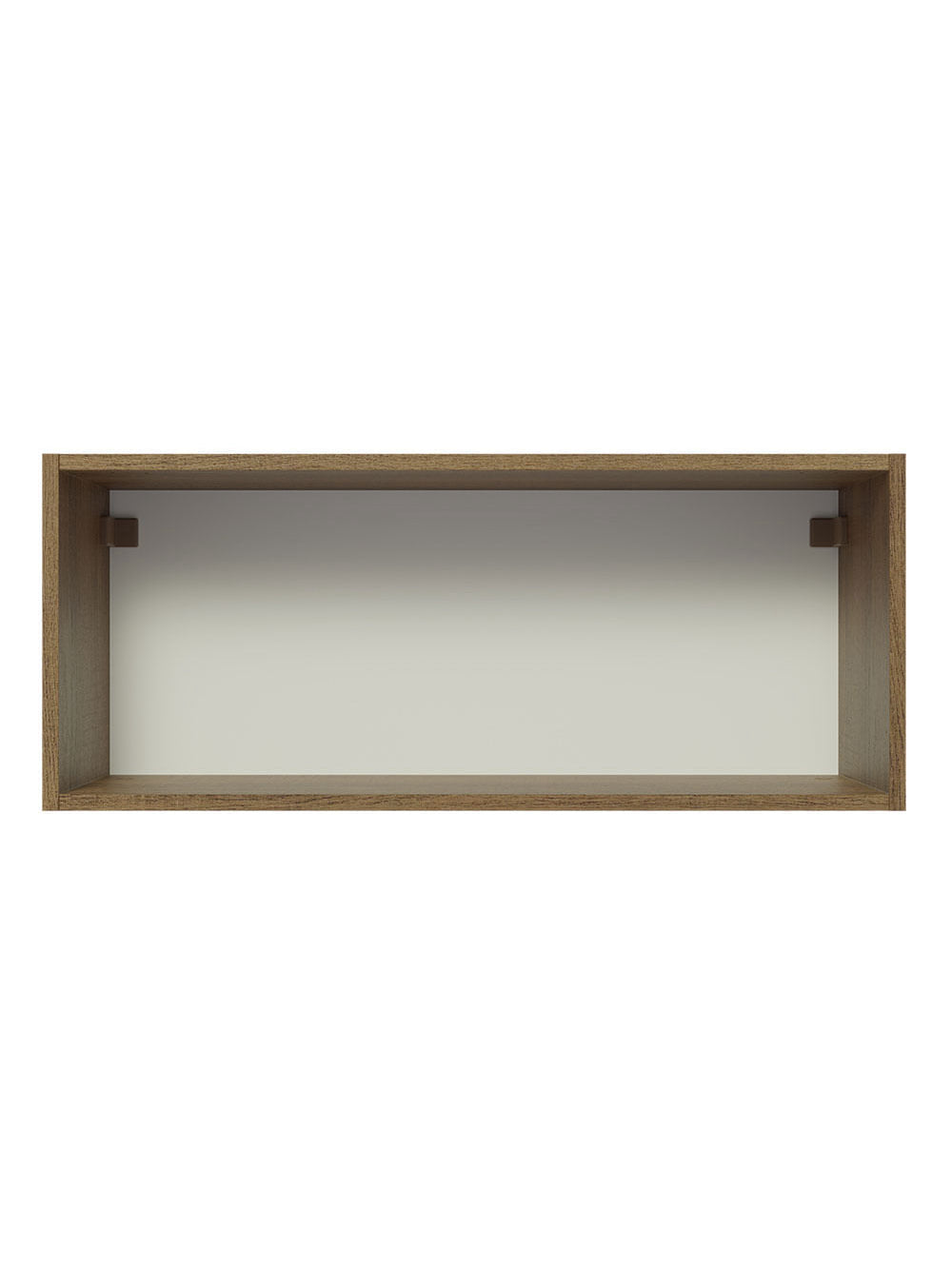Armário Aéreo Madesa Lux 80 cm 1 Porta Basculante Rustic/Cinza