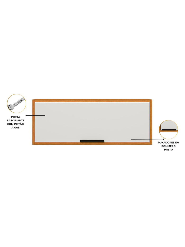 Cozinha Modulada Ravena 4 Peças 8 Portas com Paneleiro Duplo Poliman Móveis