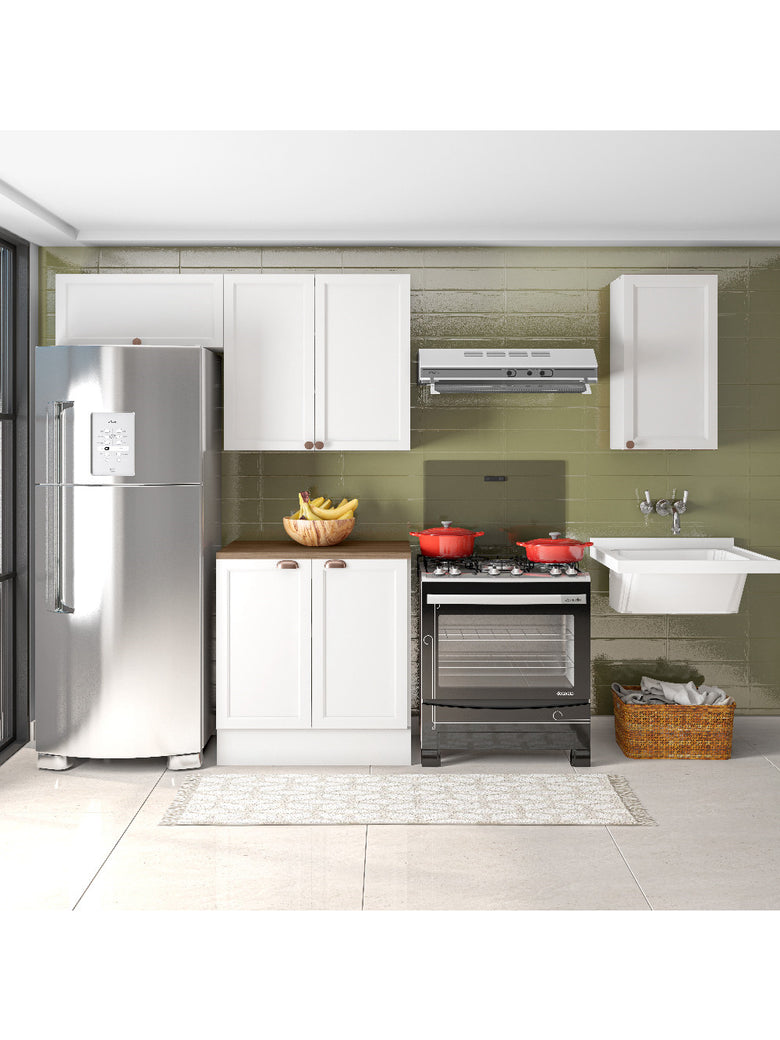 Composição Cozinha Olivia 4PC 6PT TPO Poliman Móveis