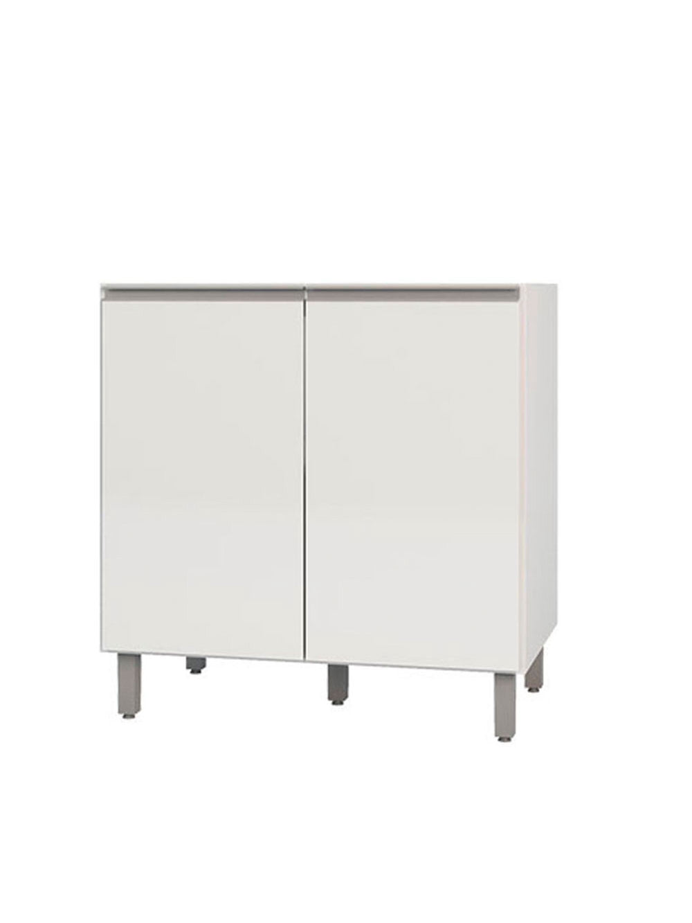 Balcão Para Cooktop Evidence 2 Portas Sem Tampo Poliman Móveis - Branco
