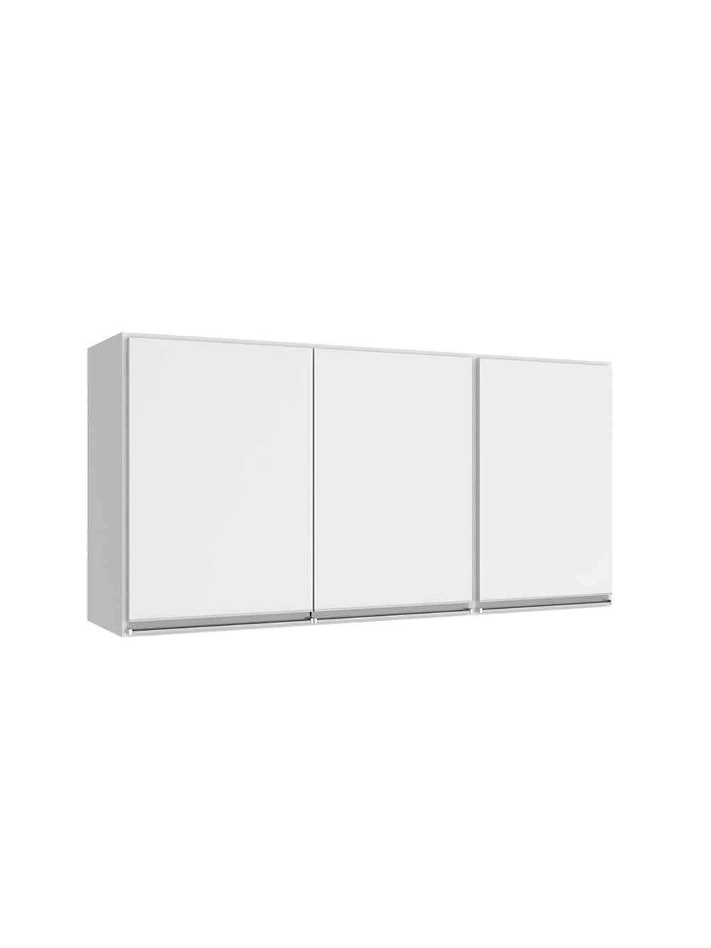 Armário Aéreo Evidence 3 Portas 120cm Com Prateleira Poliman Móveis - Branco