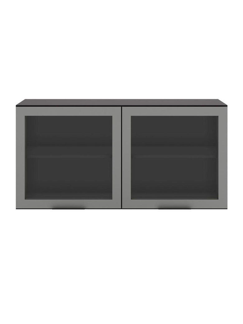 Armário Aéreo 2 portas Vidro 120cm Etna Poliman Móveis