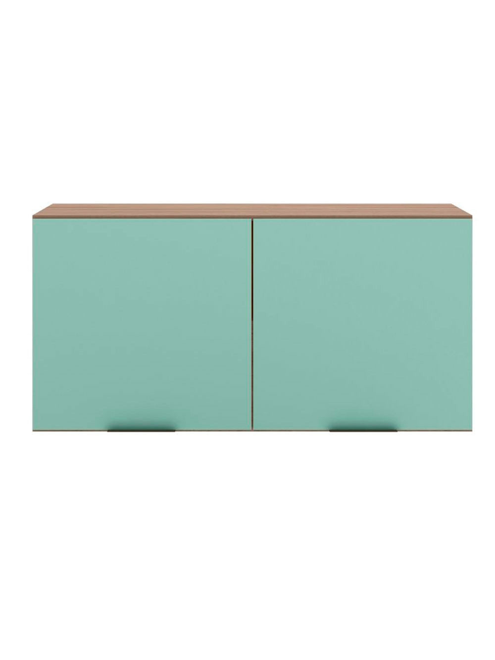 Armário Aéreo 120 cm 2 Portas Etna Poliman Móveis - Carvalho Oak/Menta