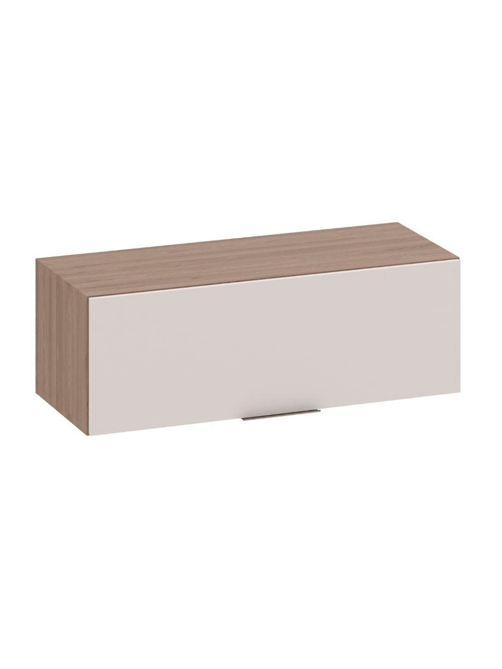 Armário Aéreo 80 cm 1 Porta Basculante Etna Poliman Móveis - Carvalho oak e Off White