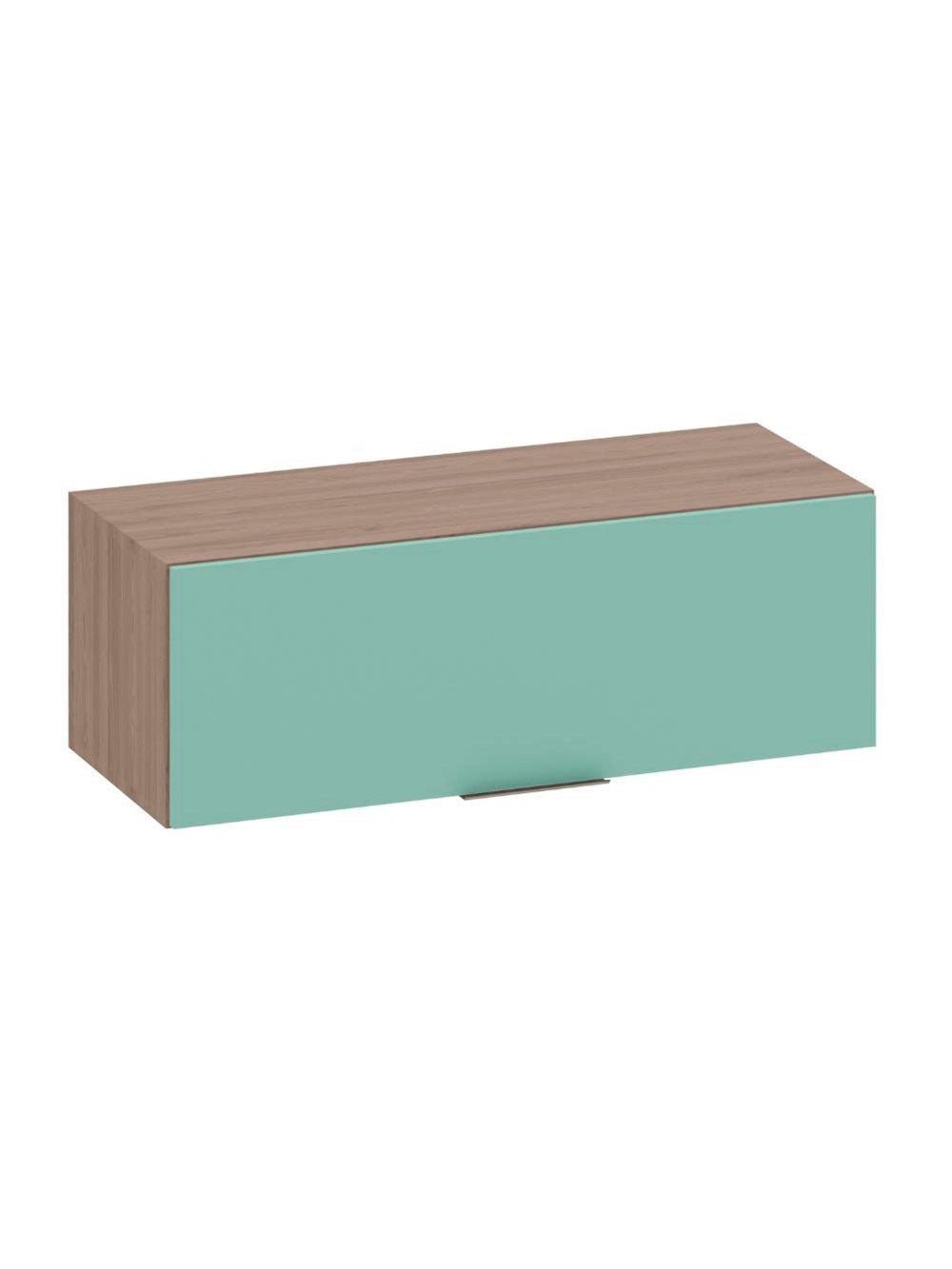 Armário Aéreo 80 cm 1 Porta Basculante Etna Poliman Móveis - Carvalho Oak/Menta