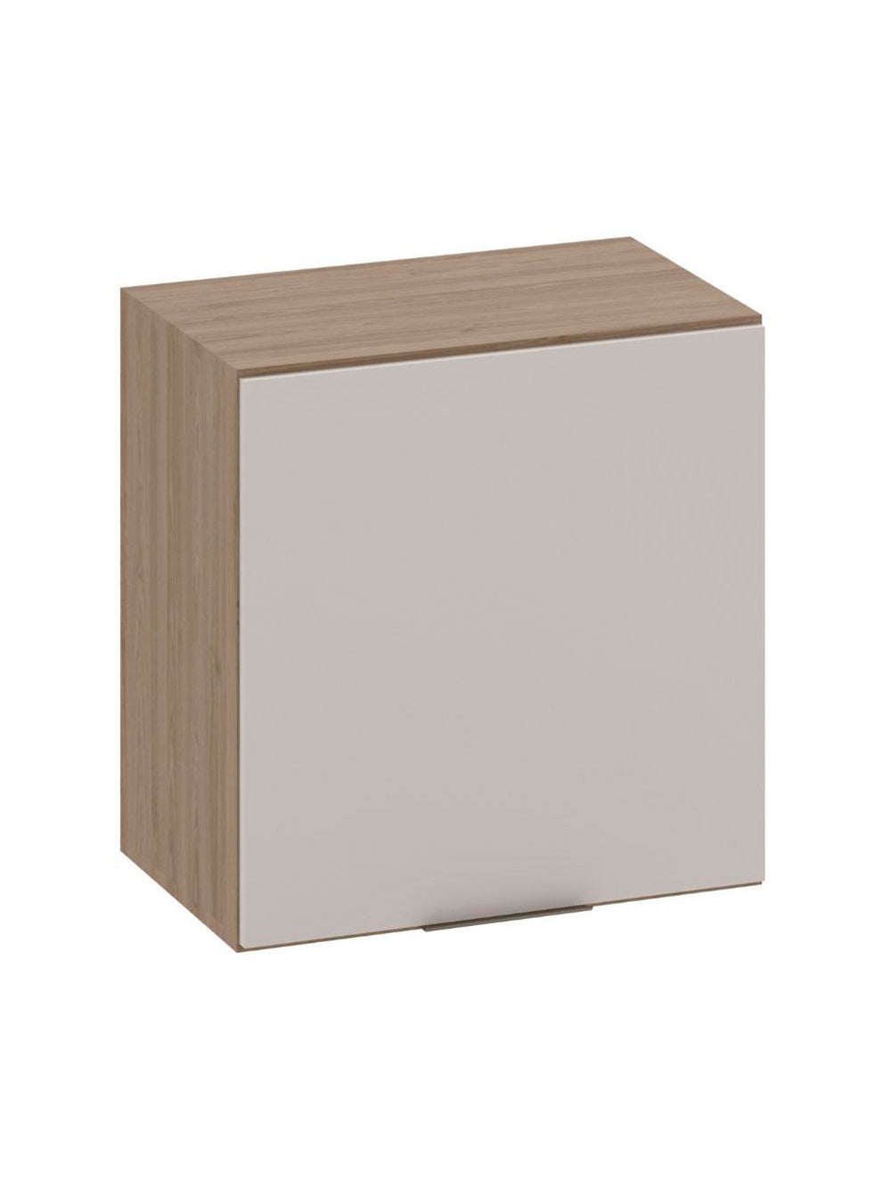 Armário Aéreo 58 cm 1 Porta Etna Poliman Móveis - Carvalho oak e Off White