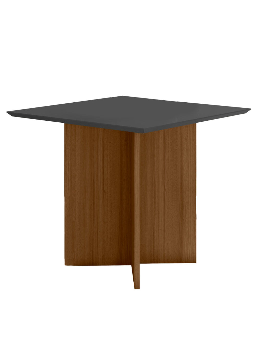Conjunto Sala de Jantar Quadrada Mesa Helo 90cm e 04 Cadeiras Josi Poliman Móveis - Carv/Bege/Off