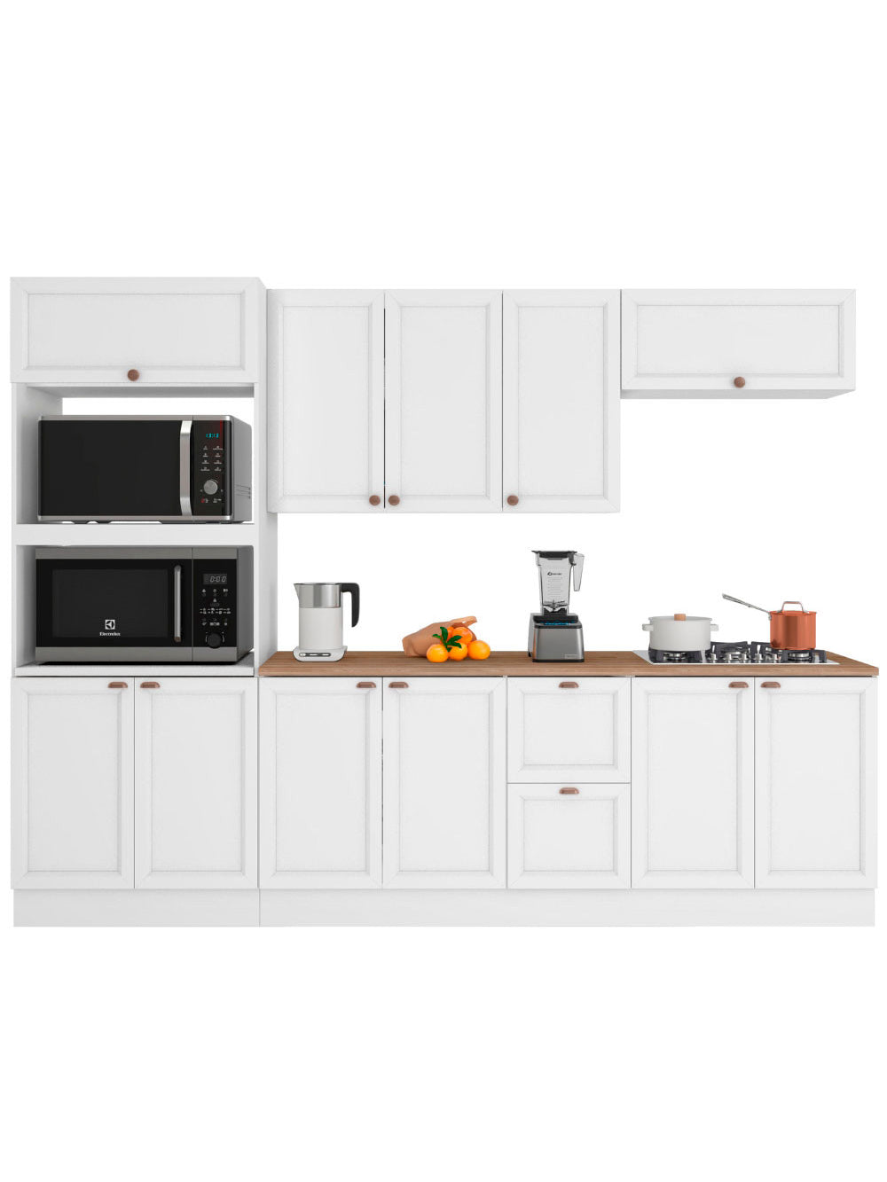 Cozinha Completa Modulada Olivia 11 Portas 2 Gavetas - Branco