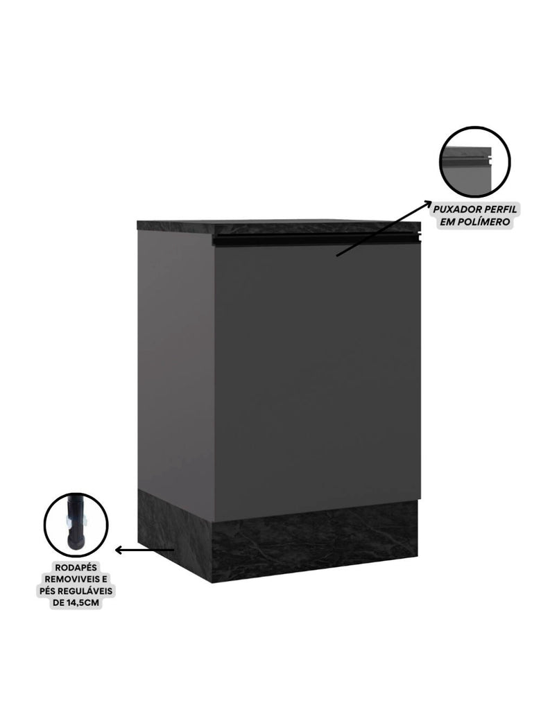 Composição Cozinha Modulada Etna 7 Peças Poliman
