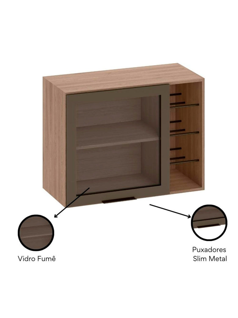 Composição Cozinha Modulada Etna com 7 Peças Poliman