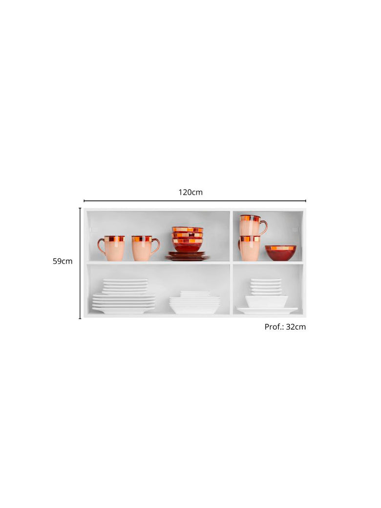 Composição Cozinha Modulada Evidence 6 Peças Poliman Móveis